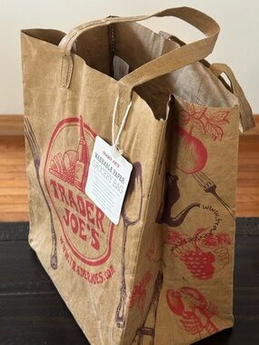 Trader Joe's Brown Washable Paper Grocery Bag